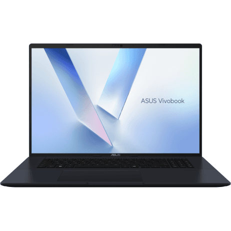 Laptop ASUS Vivobook 18 M1807GA-S8007 Quiet Blue, deschis și văzut frontal