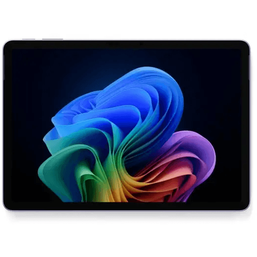 Microsoft Surface Pro 12 EP2-33674 Violet, văzut frontal cu ecranul aprins