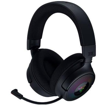 Căști gaming Razer Kraken V4 negre cu microfon și iluminare pe cupe