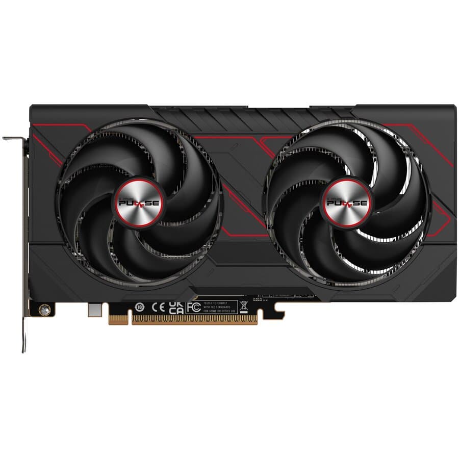 Placa video Sapphire PULSE Radeon RX 9060 XT OC 16GB cu două ventilatoare